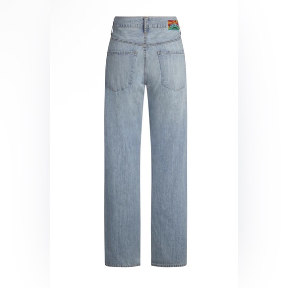NWT Daily Blue MOOD in Echo Wash Rigid Relaxed Straight Leg Denim Size 28 - Picture 2 of 8